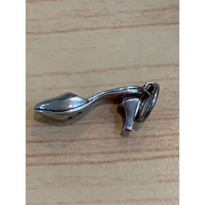 .925 Vintage Casual High Heel Shoe Sterling Silver Jewelry Charm #shoe collector